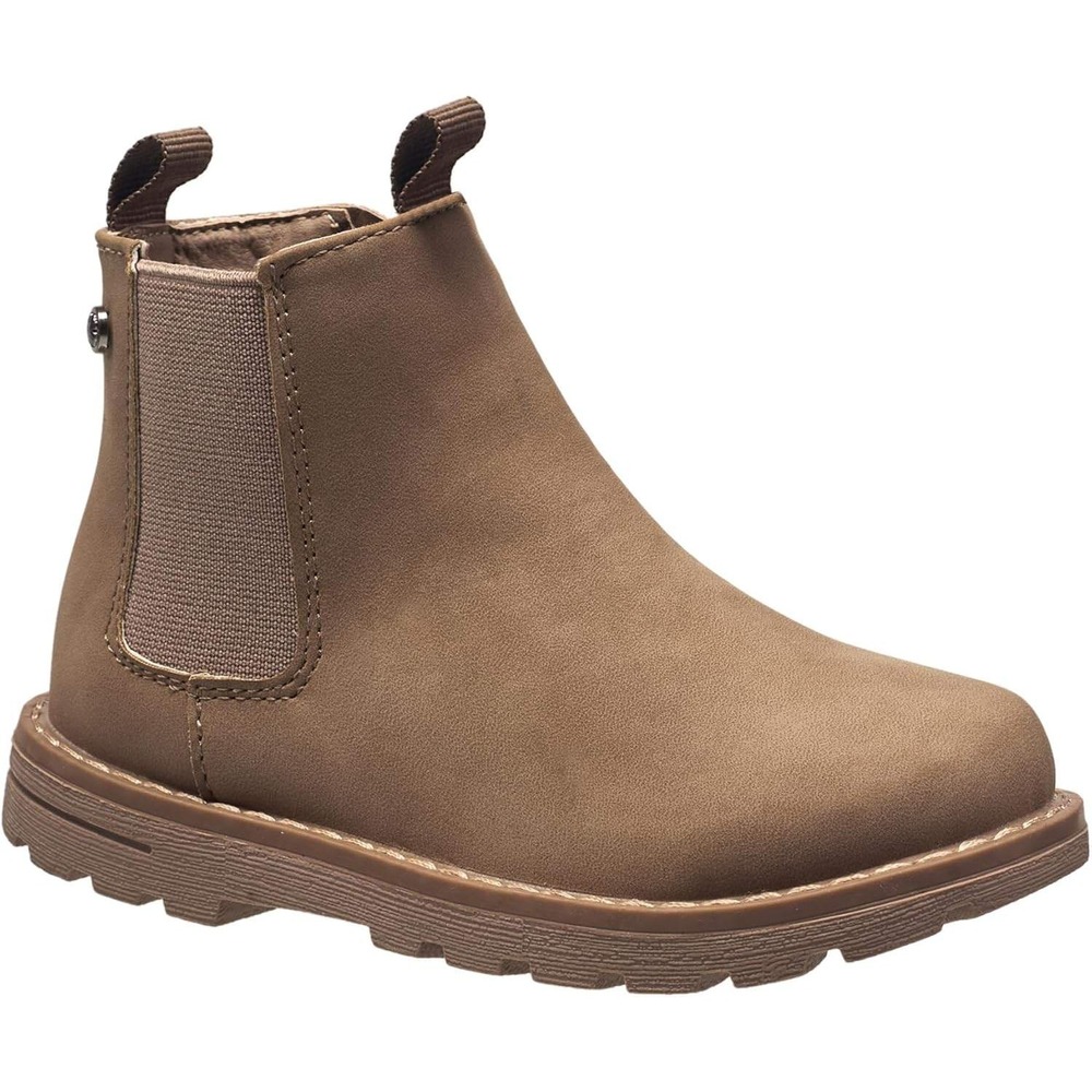 Lucky Brand Kids Basel Chelsea Ankle Boots Tan Brown Side Zip Lug Sole Size 11